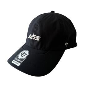 '47 Brand New York Jets NFL Team Basic Black OSFA Hat Cap Lightweight Breathable